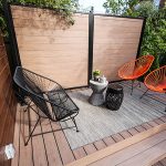 Privacy wall and low maintenance decking