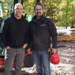 Todd Mounsey and Bryan Baeumler on set.