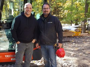Todd Mounsey and Bryan Baeumler on set.