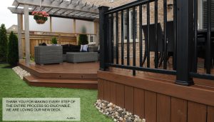 Multilevel TimberTech deck low maintenance