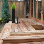 Cedar deck with wrap around steps