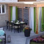 Cedar pergola and custom privacy screens