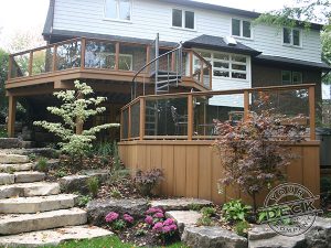 Multi-level Trex decking and railing
