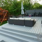 Azek decking with a built in hot tub