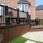 Large multilevel deck for entertaining family and friends