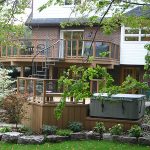 Multi-level Trex decking and railing