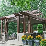 Custom cedar pergola and shade structure