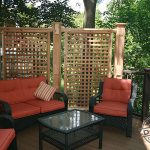 Trex deck accented with custom cedar lattice