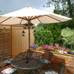 Custom cedar planters and privacy wall