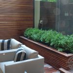 planters and privacy screen constructed using Ipe