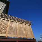 Cedar privacy wall