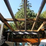 Trex pergola with shade canvas