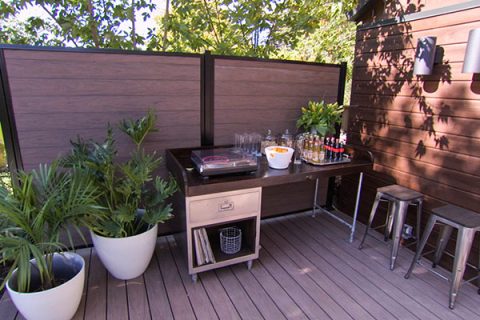 Deckorators Vault decking and privacy wall