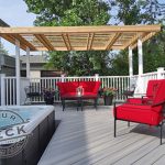 Cedar pergola Fiberon deck