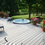 Complimentary curves on a custom Trex deck.