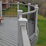 Trex Transcend curved railing.