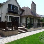 Trex deck and railing on custom home