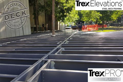 TrexPro Platinum using Trex elevations steel deck framing