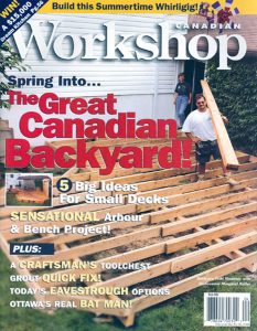 On the cover of Canadian Workshop Magazine